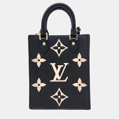Pre-owned Louis Vuitton Monogram Empreinte Petit Sac Plat Bag In Black