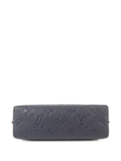Pre-owned Louis Vuitton Monogram Empreinte Pochette Cosmetique Pouch In Blue