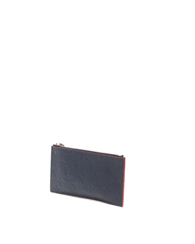 Pre-owned Louis Vuitton Monogram Empreinte Pouch In Blue