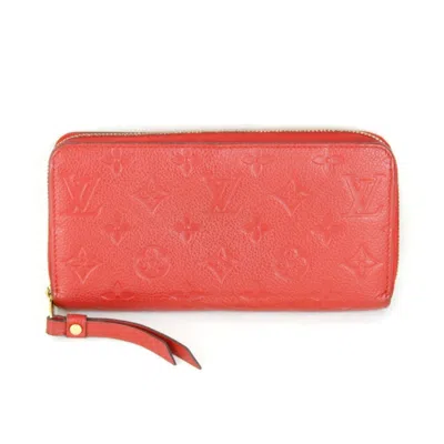 Pre-owned Louis Vuitton Monogram Empreinte Red Color Monogram Empreinte Long Wallet (bi-fold) ()