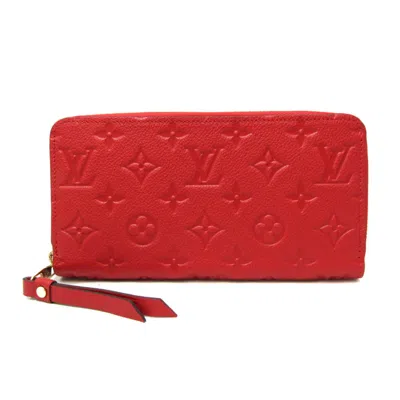 Pre-owned Louis Vuitton Monogram Empreinte Sacrlet Monogram Empreinte Long Wallet (bi-fold) () In Red