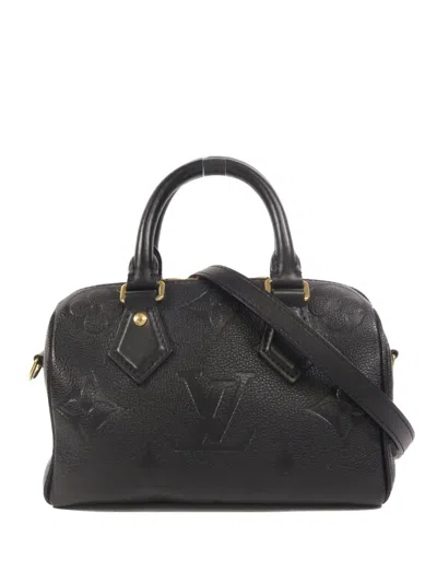 Pre-owned Louis Vuitton Monogram Empreinte Speedy Bandoulière Tote Bag In Black