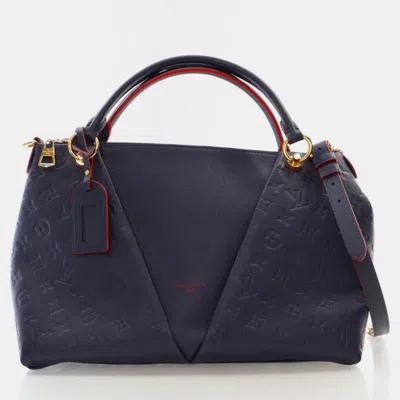 Pre-owned Louis Vuitton Monogram Empreinte V Tote Mm In Blue