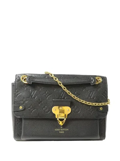 Pre-owned Louis Vuitton Monogram Empreinte Vavin Pm Shoulder Bag In Black
