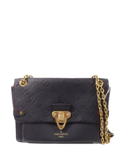 Pre-owned Louis Vuitton Monogram Empreinte Vavin Pm Shoulder Bag In Blue