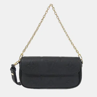 Pre-owned Louis Vuitton Monogram Empreinte Wallet On Chain Ivy Shoulder Bag In Black