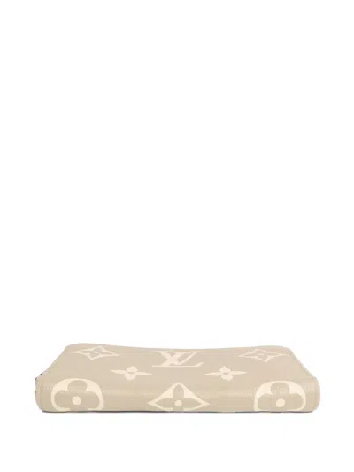 Pre-owned Louis Vuitton Monogram Empreinte Zippy Wallet In Neutral