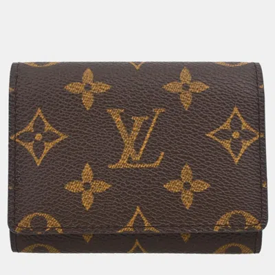 Pre-owned Louis Vuitton Monogram Enveloppe Carte De Visite Card Case