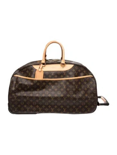 Pre-owned Louis Vuitton Monogram Eole 60 Suitcase In Brown