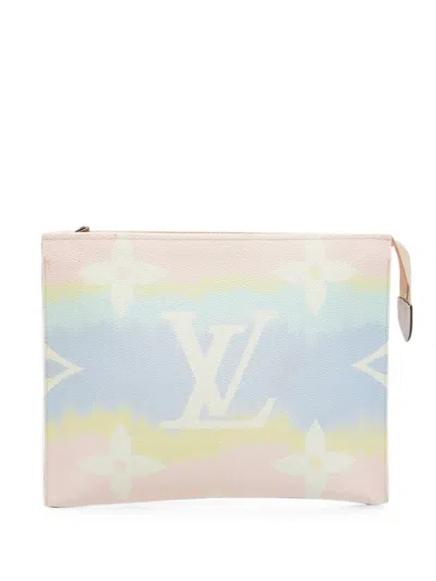 Pre-owned Louis Vuitton Monogram Escale Clutch Bag In Pink