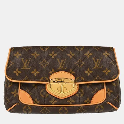 Pre-owned Louis Vuitton Monogram Etoile Clutch Bag In Brown