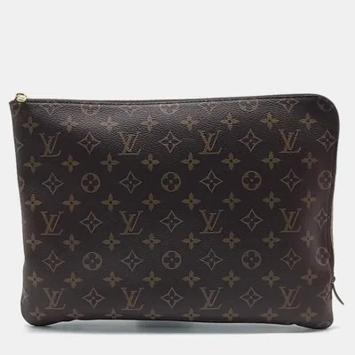 Pre-owned Louis Vuitton Monogram Etui Boite Joue Mm M44499 Handbag In Brown