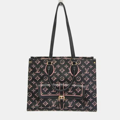 Pre-owned Louis Vuitton Monogram Fall For You On The Go Mm Tote Bag Black Pink