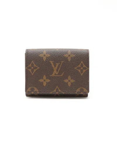 Louis Vuitton Monogram Flap Card Holder In Brown