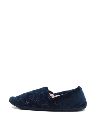 Pre-owned Louis Vuitton Monogram Flats In Blue