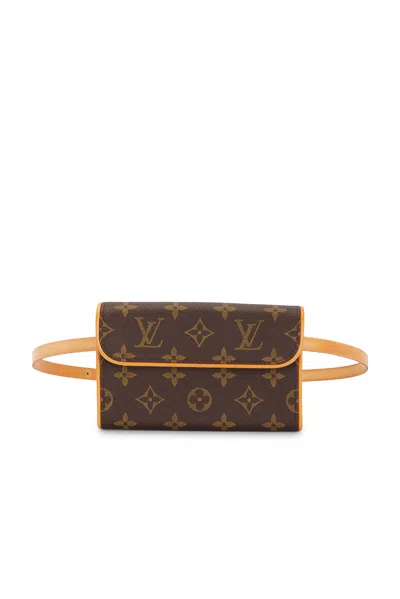 Pre-owned Louis Vuitton Monogram Florentine Pochette Belt Bag In Brown