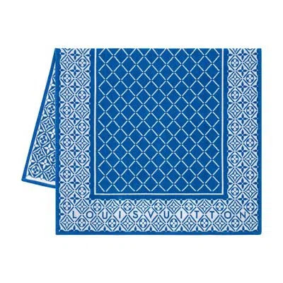 Louis Vuitton Monogram Flower Tile Beach Towel In Blue