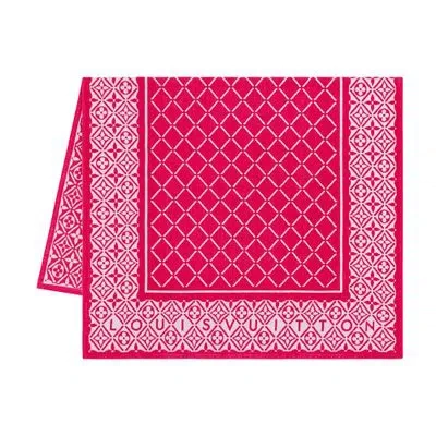 Louis Vuitton Monogram Flower Tile Beach Towel In Pink