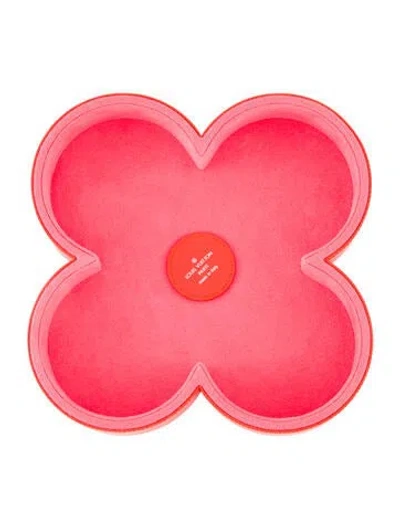 Pre-owned Louis Vuitton Monogram Flower Trinket Tray In Pink