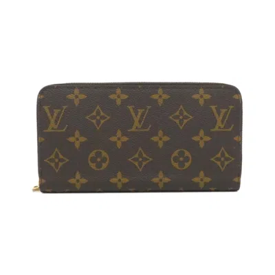 Pre-owned Louis Vuitton Monogram Fuchsia Marron Coated Canvas Long Wallet (bi-fold) ()