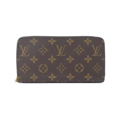 Pre-owned Louis Vuitton Monogram Fuchsia Marron Coated Canvas Long Wallet (bi-fold) () In Multi
