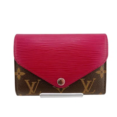 Pre-owned Louis Vuitton Monogram Fuchsia Monogram Epi Leather Wallet (tri-fold) ()