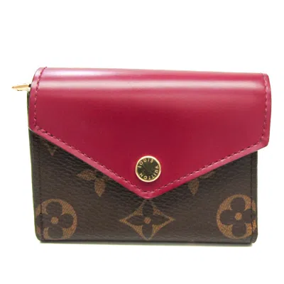 Pre-owned Louis Vuitton Monogram Fuchsia Monogram Monogram Wallet (tri-fold) () In Pink