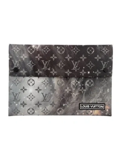 Pre-owned Louis Vuitton Monogram Galaxy Alpha Pochette In Gray