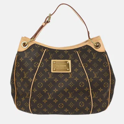 Pre-owned Louis Vuitton Monogram Galliera Pm Shoulder Bag In Brown