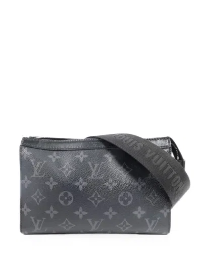 Pre-owned Louis Vuitton Monogram Gaston Shoulder Bag In Black