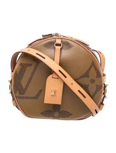Pre-owned Louis Vuitton Monogram Giant Boite Chapeau Souple Mm In Brown