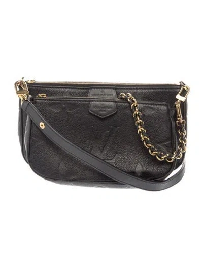 Pre-owned Louis Vuitton Monogram Giant Multi Pochette Accessoires In Black