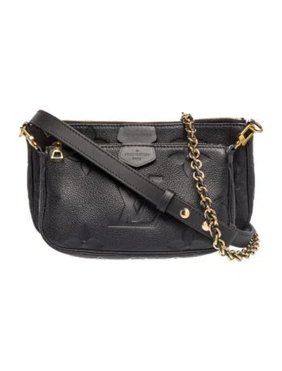 Pre-owned Louis Vuitton Monogram Giant Multi Pochette Accessoires In Black