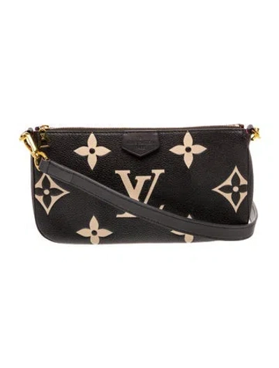 Pre-owned Louis Vuitton Monogram Giant Multi Pochette Accessoires Large In Black