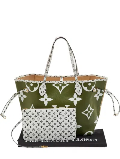 Louis Vuitton Monogram Giant Neverfull Tote Bag In Green