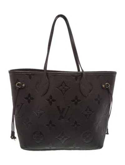 Pre-owned Louis Vuitton Monogram Giant Neverfull W/pouch Mm In Black