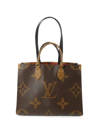 Louis Vuitton Monogram Giant On The Go Tote Bag In Brown