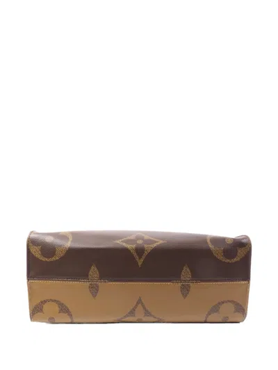 Pre-owned Louis Vuitton Monogram Giant On The Go Tote Bag In Brown