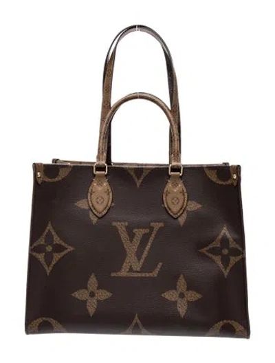 Pre-owned Louis Vuitton Monogram Giant Onthego In Brown