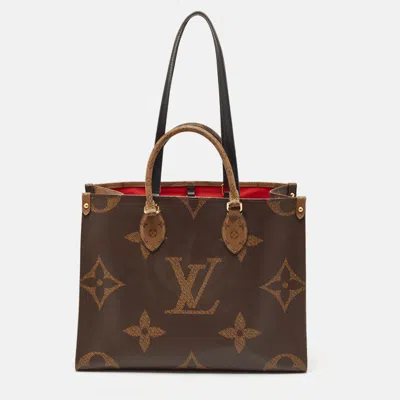 Pre-owned Louis Vuitton Monogram Giant Reverse Canvas Onthego Mm Bag