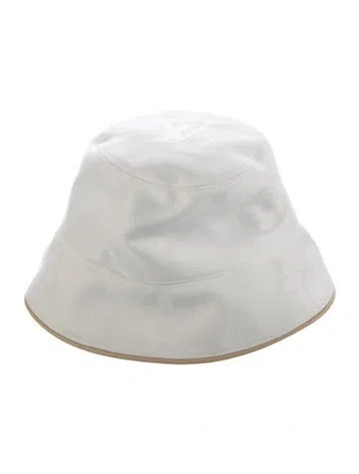 Pre-owned Louis Vuitton Monogram Giant Reversible Bob Bucket Hat In White