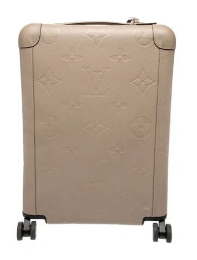Pre-owned Louis Vuitton Monogram Giant Roller Suitcase 55 In Neutrals