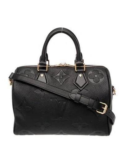 Pre-owned Louis Vuitton Monogram Giant Speedy Bandouliere 25 In Black