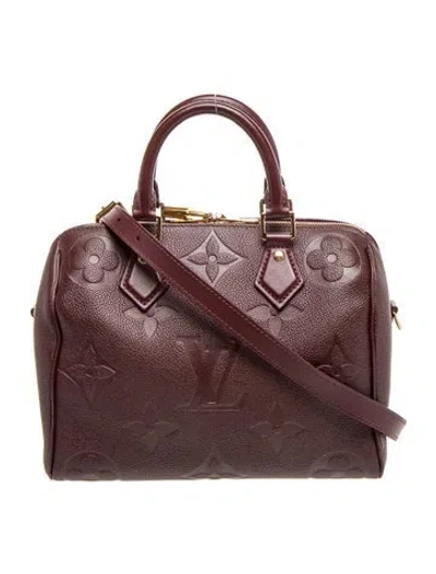 Pre-owned Louis Vuitton Monogram Giant Speedy Bandouliere 25 In Burgundy