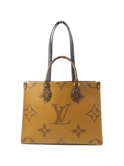 Pre-owned Louis Vuitton Monogram Giant Tote Bag In Brown