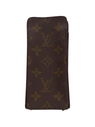 Pre-owned Louis Vuitton Monogram Glasses Case In Brown