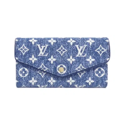 Pre-owned Louis Vuitton Monogram Gold Blue Monogram Navy Monogram Long Wallet (bi-fold) () In Gold, Blue, Monogram, Navy