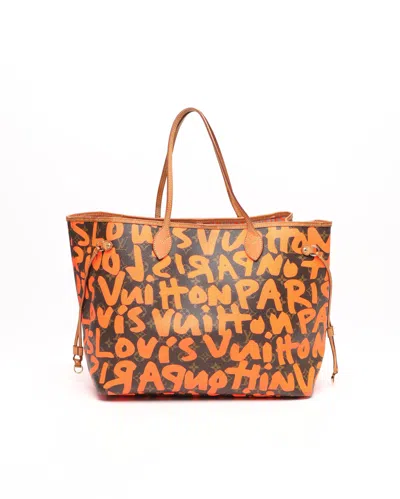 Pre-owned Louis Vuitton Monogram Graffiti Neverfull Gm Tote In Multi