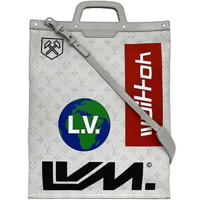 Pre-owned Louis Vuitton Monogram Gray White Monogram Shoulder Bag Tote Bag () In Gray, White