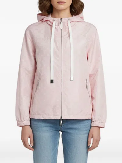 Pre-owned Louis Vuitton Monogram Hooded Jacket In Pink